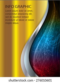 dark gold orange Light Abstract Technology background computer graphic website internet and business. vector illustration. text box. Brochure. card. banner flyer magazine. Design label.