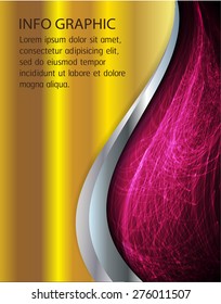 dark gold pink Light Abstract Technology background computer graphic website internet and business. vector illustration. text box. Brochure. card. banner flyer magazine. Design label.
