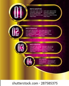 Dark gold pink Web Design Website Elements Template for graphic internet. text box. label. info graphics. metal. card. pixel. Metals, alloys, steel, aluminum. button
