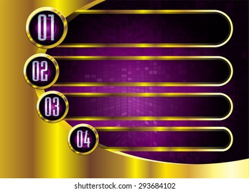 dark gold purple silver Web Design Website Elements Template for graphic internet. text box. label. infographics. metal. card. pixel. Metals, alloys, steel, aluminum. button