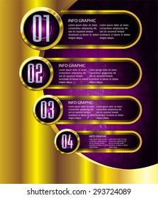 dark gold purple silver Web Design Website Elements Template for graphic internet. text box. label. infographics. metal. card. pixel. Metals, alloys, steel, aluminum. button