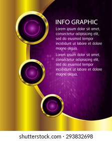 dark gold purple silver Web Design Website Elements Template for graphic internet. text box. label. infographics. metal. card. pixel. Metals, alloys, steel, aluminum. button