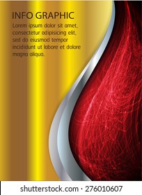 dark gold red Light Abstract Technology background computer graphic website internet and business. vector illustration. text box. Brochure. card. banner flyer magazine. Design label.