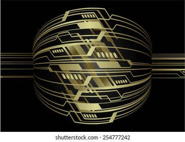 Dark gold silver Light Abstract Technology background for computer graphic website internet.