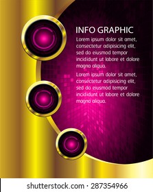 Dark gold silver pink Web Design Website Elements Template for graphic internet. text box. label. info graphics. metal. card. pixel. Metals, alloys, steel, aluminum. button