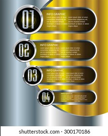 dark gold silver Web Design Website Elements Template for graphic internet. text box. label. info graphics. metal. card. pixel. Metals, alloys, steel, aluminum. button