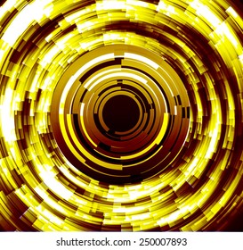 Dark gold yellow Light Abstract Technology background for computer graphic website internet.