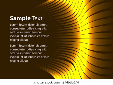 Dark gold yellow Light Abstract Technology background for computer graphic website internet. text box. Brochure. flyer, magazine cover. blue Design Template. Card. wave. infographics.