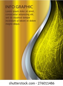 dark gold yellow Light Abstract Technology background computer graphic website internet and business. vector illustration. text box. Brochure. card. banner flyer magazine. Design label.