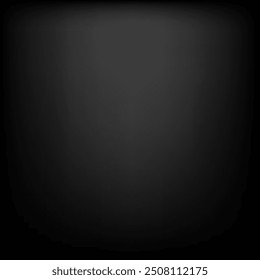 Dark gradient background. Subtle light at top. Smooth transition effect. Vector backdrop.