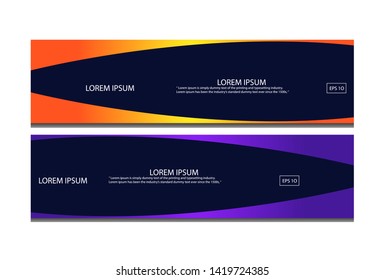 Dark gradient banner template design for web