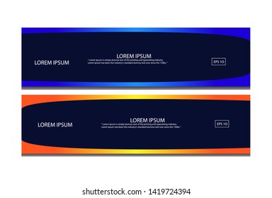 Dark gradient banner template design for web