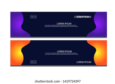 Dark gradient banner template design for web