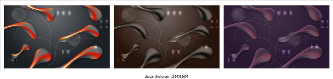 Dark gradient fluid shape background. Luxury, minimalist, suitable for wallpapers, banners, gaming, cards, book illustrations, landing pages, etc.