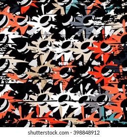 dark graffiti on a black background vector illustration