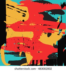 dark graffiti on a black background vector illustration