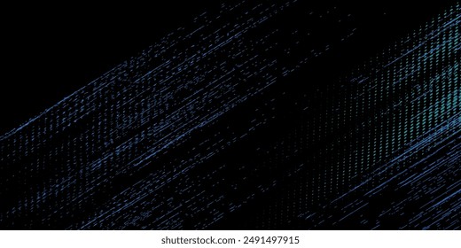 Fondo granulado oscuro, forma abstracta brillante azul de la textura del ruido en el fondo negro de la cabecera del cartel del Anuncio, espacio de la copia