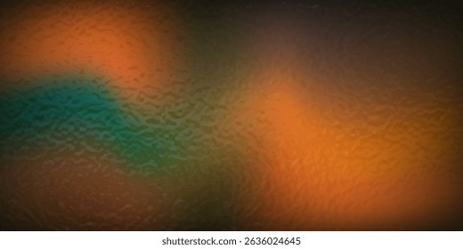 Dark grainy color gradient wave background, purple red yellow blue green colors banner poster cover abstract design, black copy space.