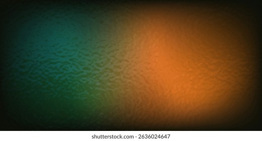 Dark grainy color gradient wave background, purple red yellow blue green colors banner poster cover abstract design, black copy space.