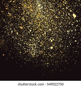 Dark grainy texture on black background. Vector illustration.