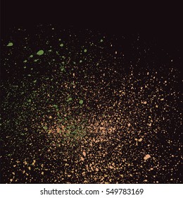Dark grainy texture on black background. Vector illustration.