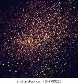 Dark grainy texture on black background. Vector illustration.