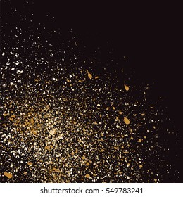 Dark grainy texture on black background. Vector illustration.