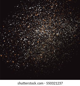 Dark grainy texture on black background. Vector illustration.