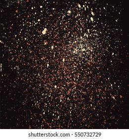 Dark grainy texture on black background. Vector illustration.