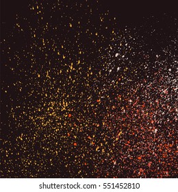 Dark grainy texture on black background. Vector illustration.