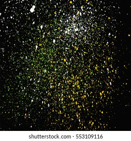 Dark grainy texture on black background. Vector illustration.