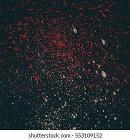 Dark grainy texture on black background. Vector illustration.