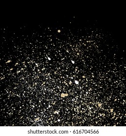 Dark grainy texture on black background. Vector illustration.