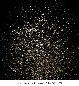 Dark grainy texture on black background. Vector illustration.