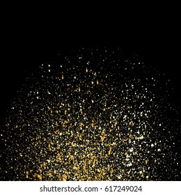 Dark grainy texture on black background. Vector illustration.