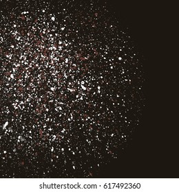 Dark grainy texture on black background. Vector illustration.