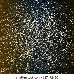 Dark grainy texture on black background. Vector illustration.