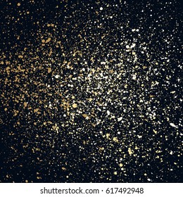 Dark grainy texture on black background. Vector illustration.