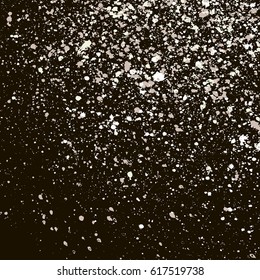 Dark grainy texture on black background. Vector illustration.