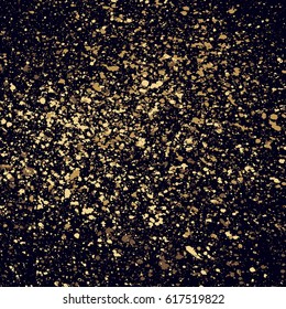 Dark grainy texture on black background. Vector illustration.