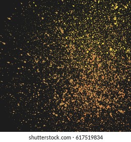 Dark grainy texture on black background. Vector illustration.