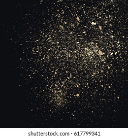 Dark grainy texture on black background. Vector illustration.