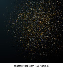 Dark grainy texture on black background. Vector illustration.