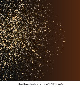 Dark grainy texture on black background. Vector illustration.