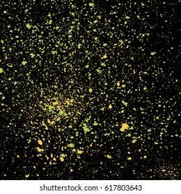 Dark grainy texture on black background. Vector illustration.