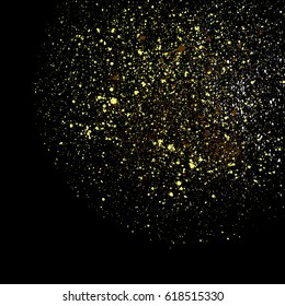 Dark grainy texture on black background. Vector illustration.