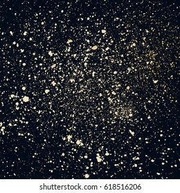 Dark grainy texture on black background. Vector illustration.