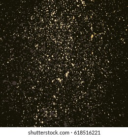 Dark grainy texture on black background. Vector illustration.