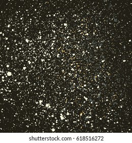Dark grainy texture on black background. Vector illustration.