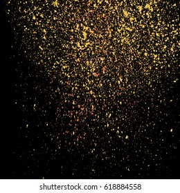 Dark grainy texture on black background. Vector illustration.